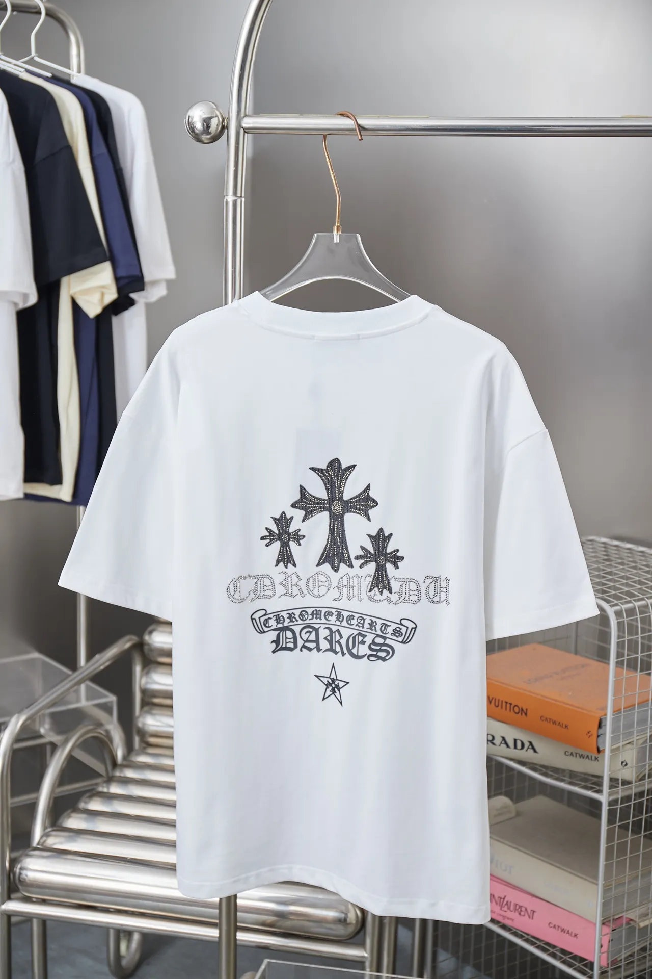 Ch*ome Hearte 26SS New Arrival 100% 32 1X 1 ➕ ➕ ：Black/White Size：S/M/L/XL